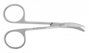 Short Bent Stitch Scissors 3.5" Curved Delicate